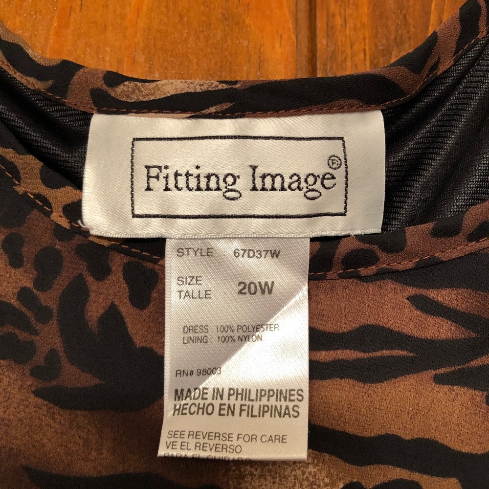 Fitting Image Dress Leopard Print Size 20w - image 8